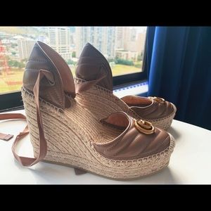 Gucci leather platform espadrille